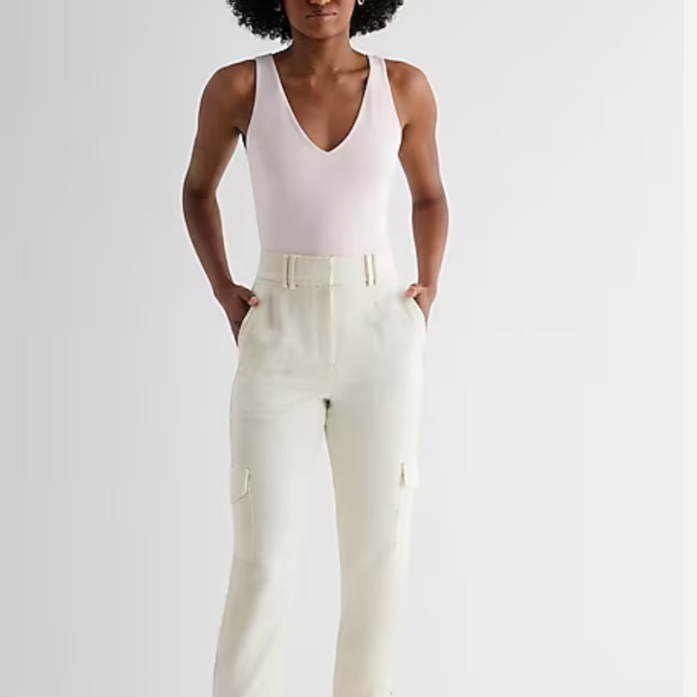 Express double v cotton blend body suit - Picture 3 of 5
